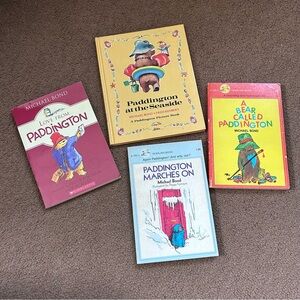4 Paddington Bear Books 3 Chapter, 1 Children’s Nice Condition Vintage